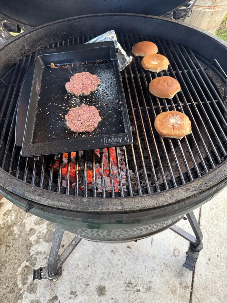 First attempt at smash burgers. 2oz Pattie’s. 500 degree. Weber plancha on clearance $75. Wanted something square opposed to a round skillet.