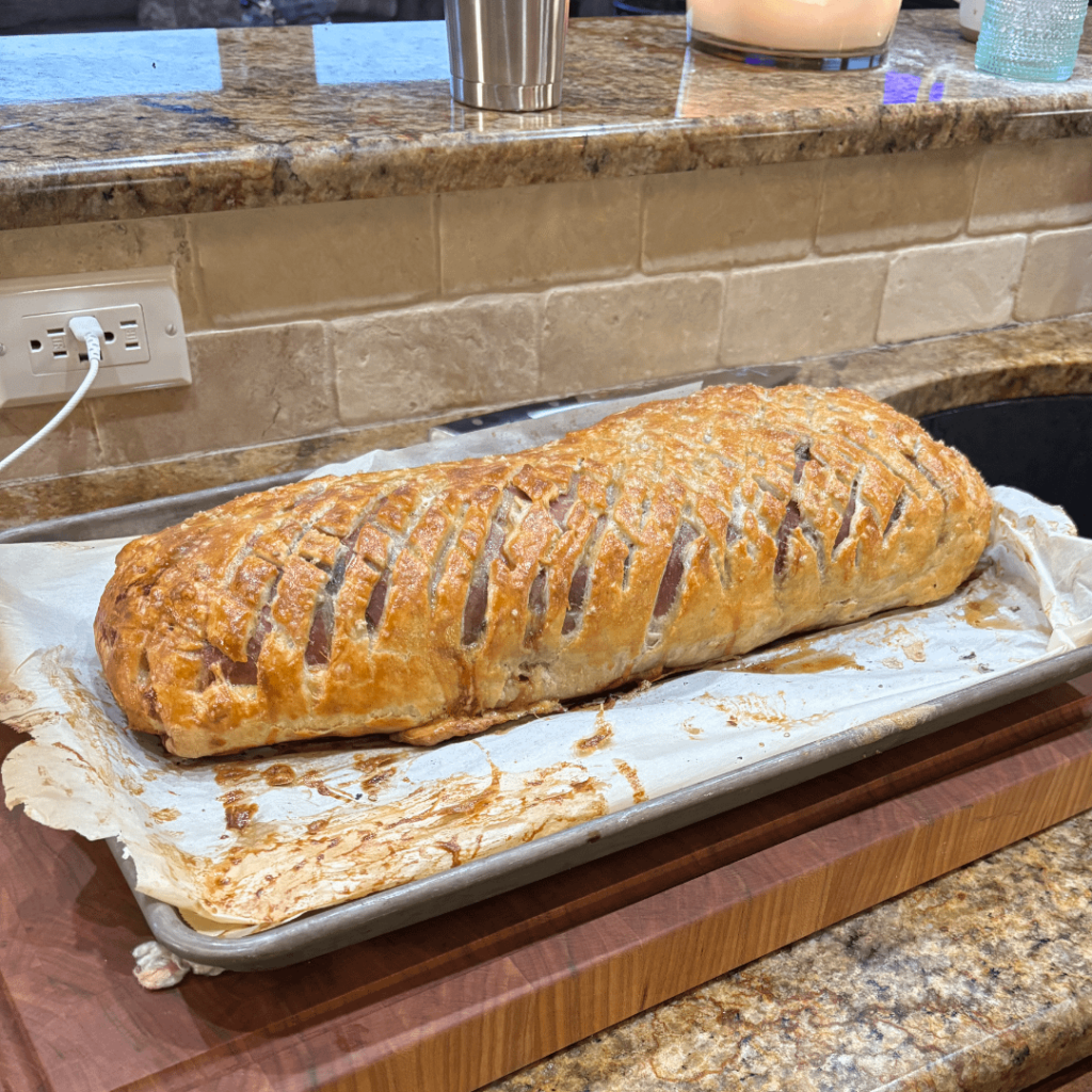 Beef Wellington at our American Christmas Dinner
