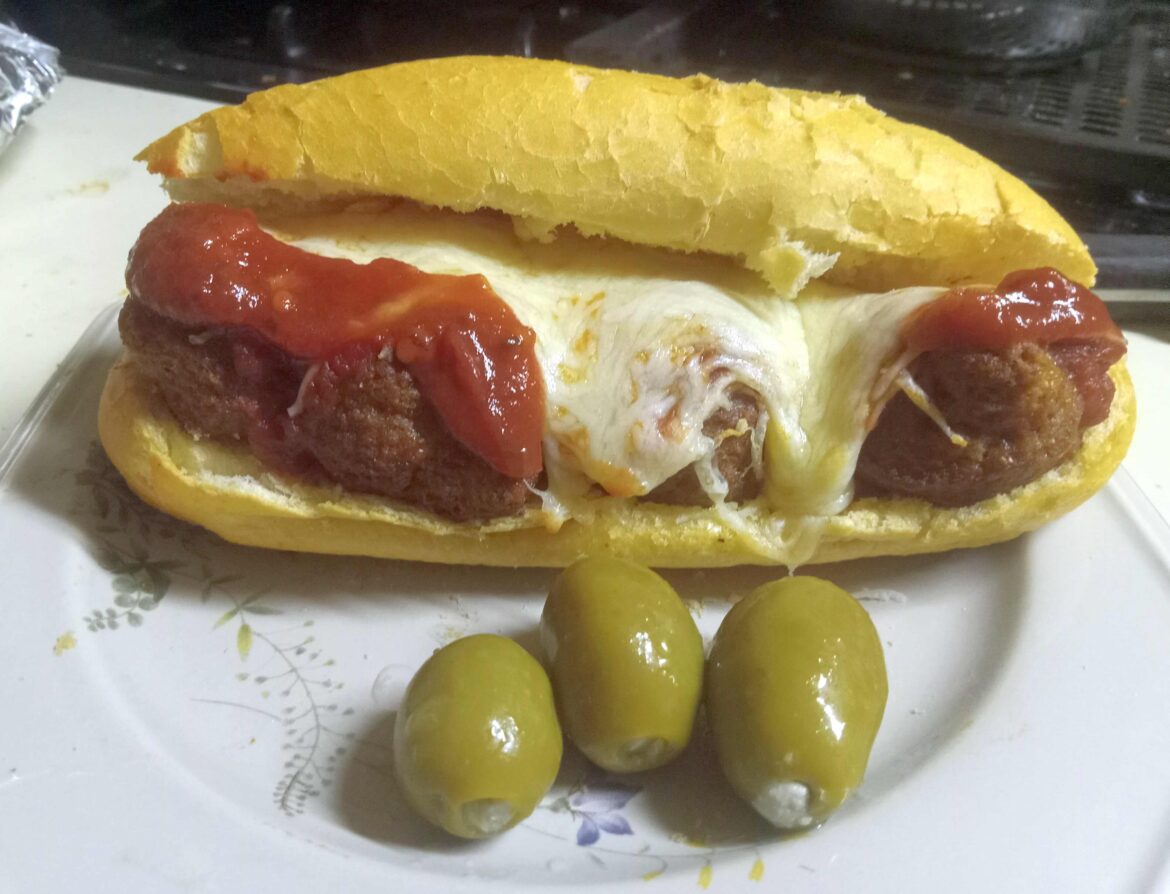The Classic Meatball Sub w/Aged Provolone and Marinara