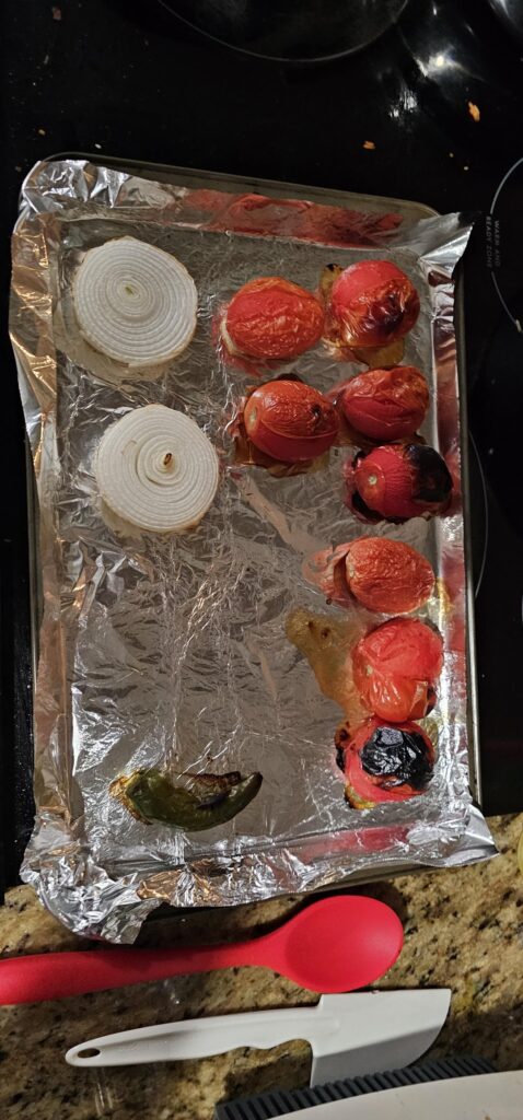 Tomato salsa with boullion