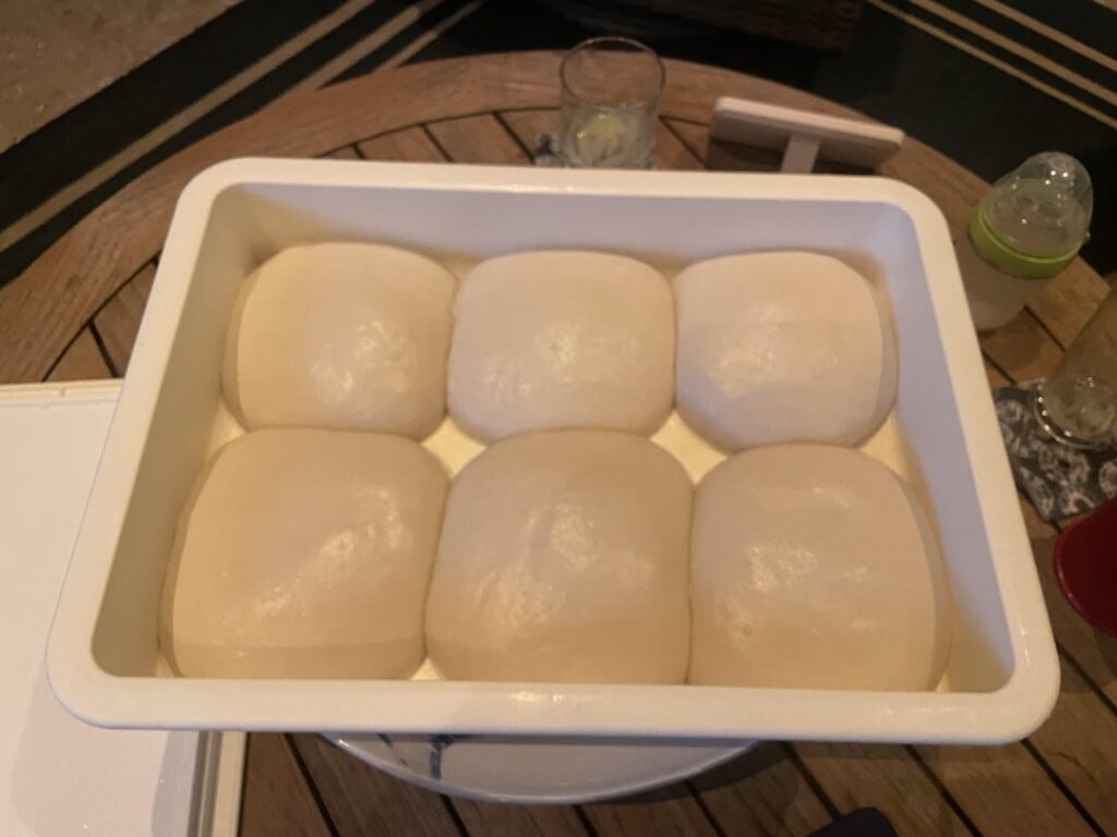 Pizza dough ready to go!