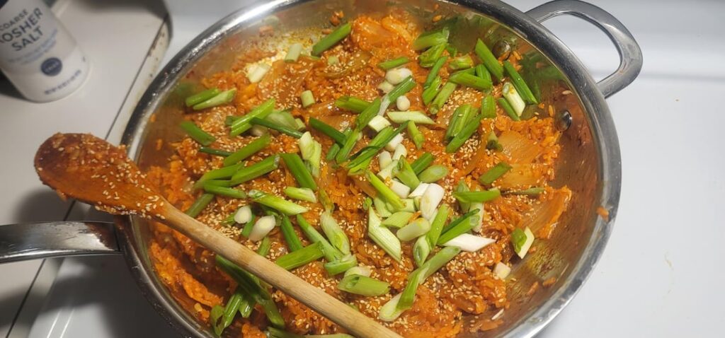 I made kimchi fried rice and soup!