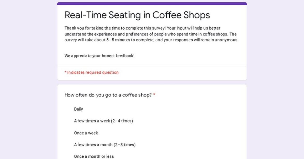 Share Your Coffee Shop Experience: Quick UX Survey ☕️