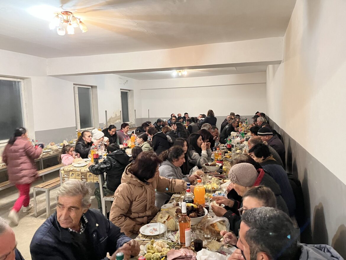 Celebrating Thanksgiving dinner in Syunik