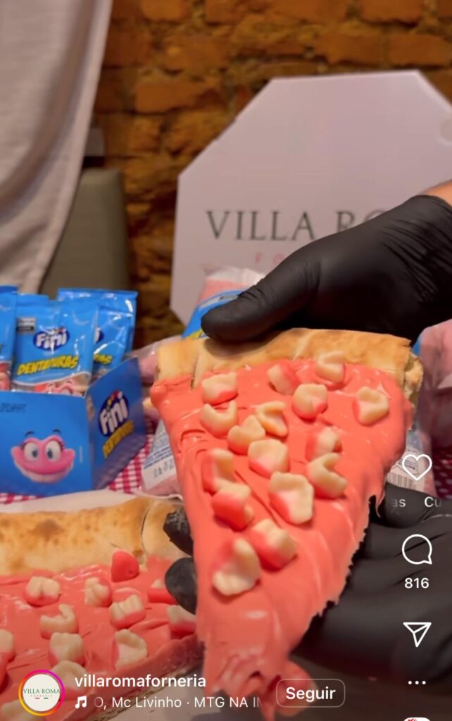 Gummy pizza (little dentures)