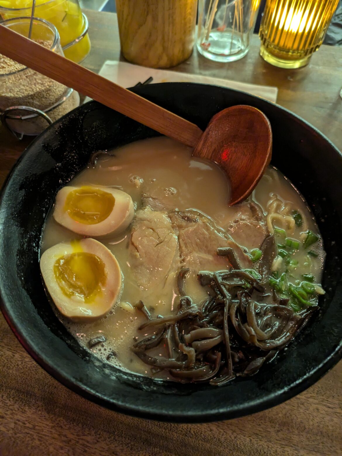 Tonkotsu from Yokata Yakobai is the best you can get in Montreal, maybe even all of Canada