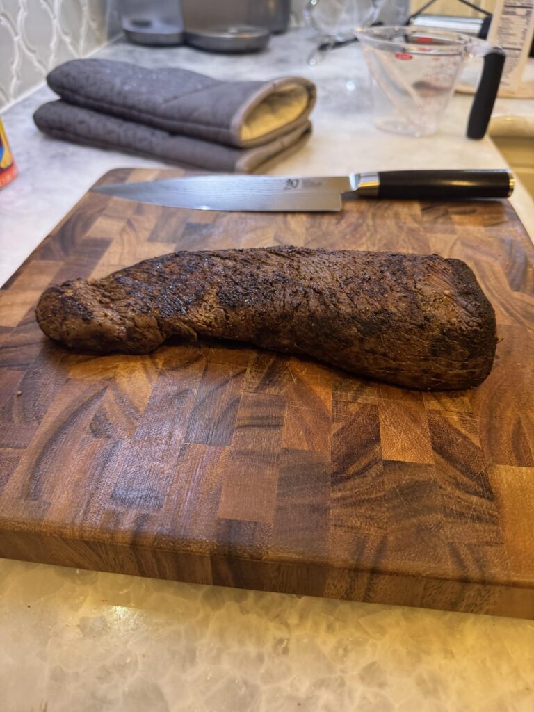 Venison backstrap 127°