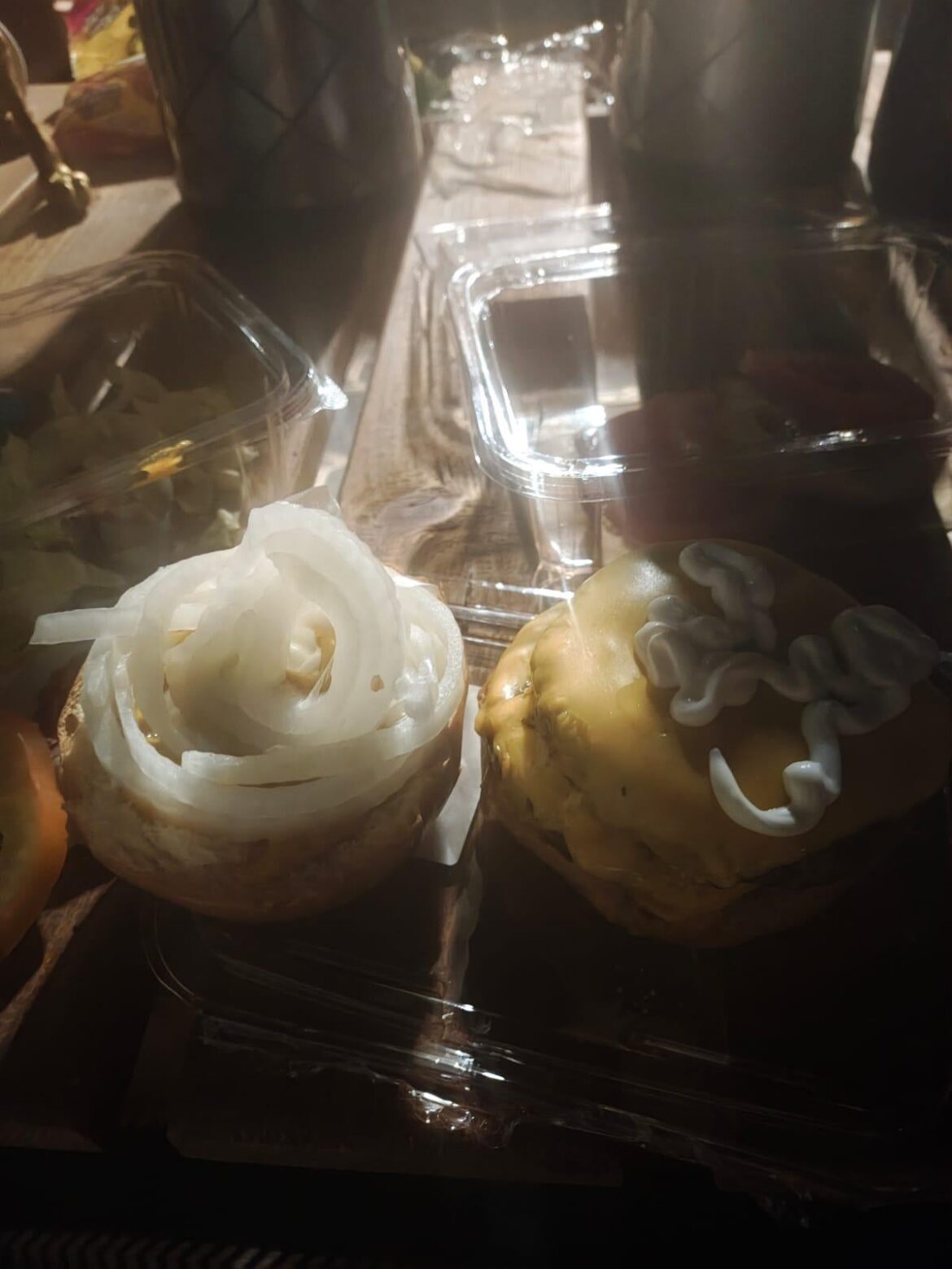 Went desert camping with friends, instantly thought of you guys when we cooked the burgers