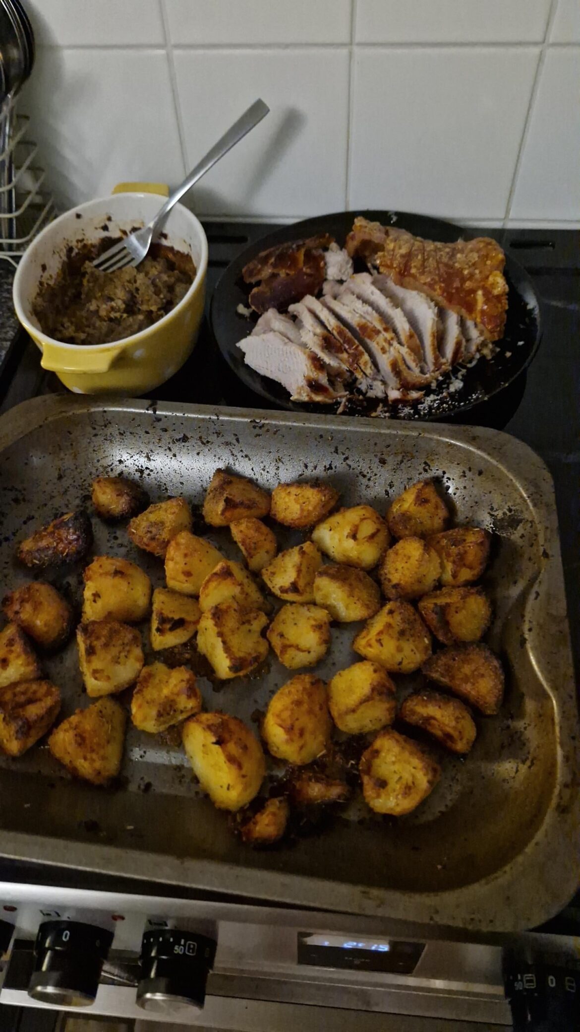 Christmas eve tradition, roast pork sandwiches