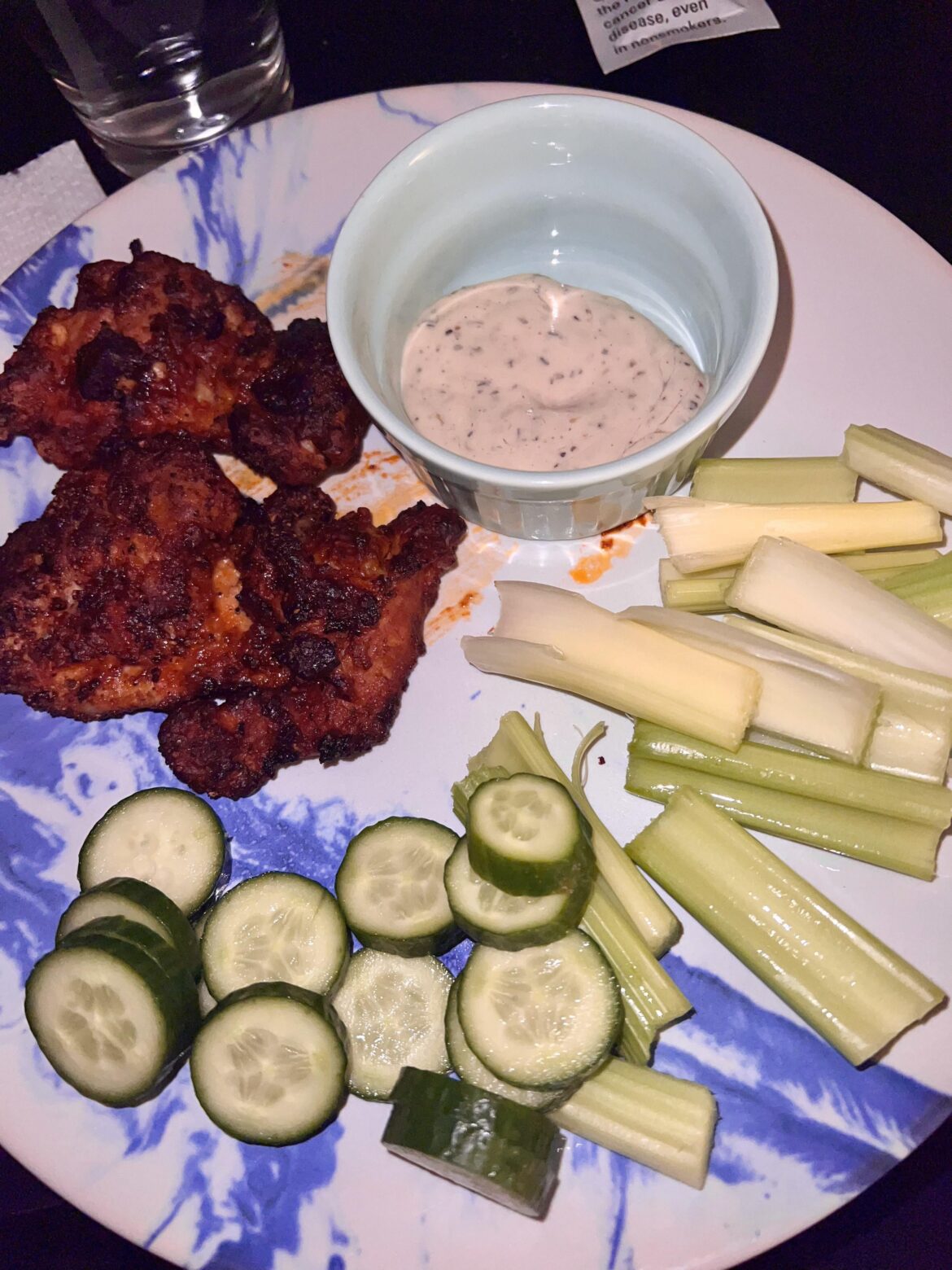 My favorite quick dinner: air fried chicken thighs w/ Louisiana, loaded veggies + tessemae ranch