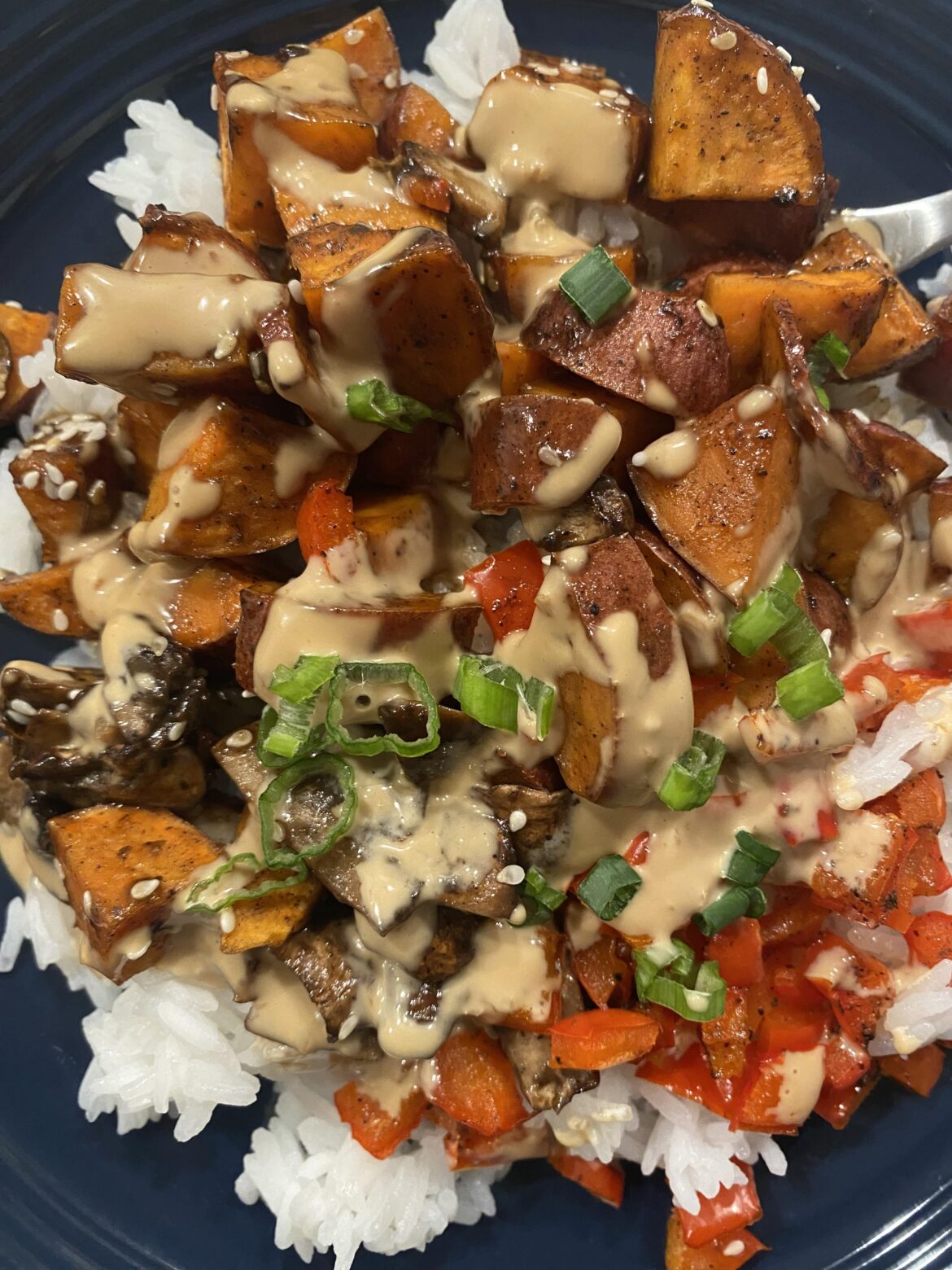 Hoisin Sweet Potato & Mushroom Bowl