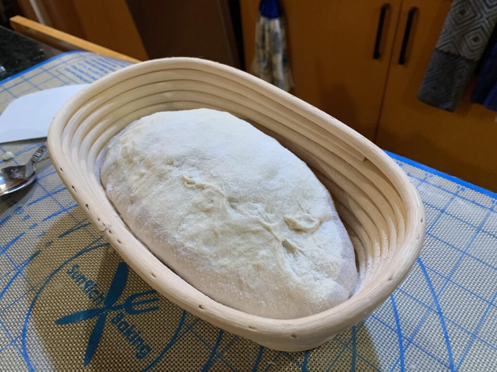 Made my first loaf at home with my homemade starter -  I mostly followed GrantBakes Masterclass sourdough recipe and method, since it seemed pretty straightforward, but then made a few tweaks from my (possibly wrong) intuition. More details in comments! Also made a meme for us.