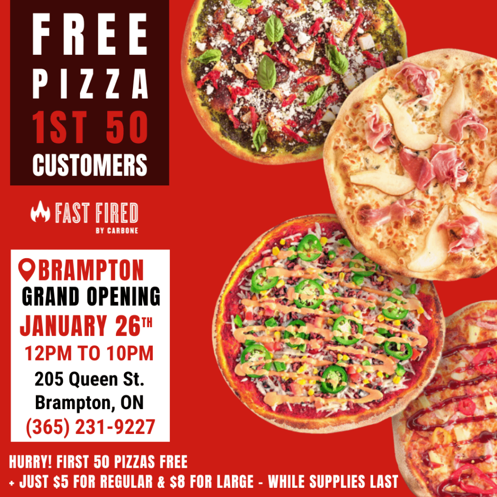Fast Fired Brampton Grand Opening!