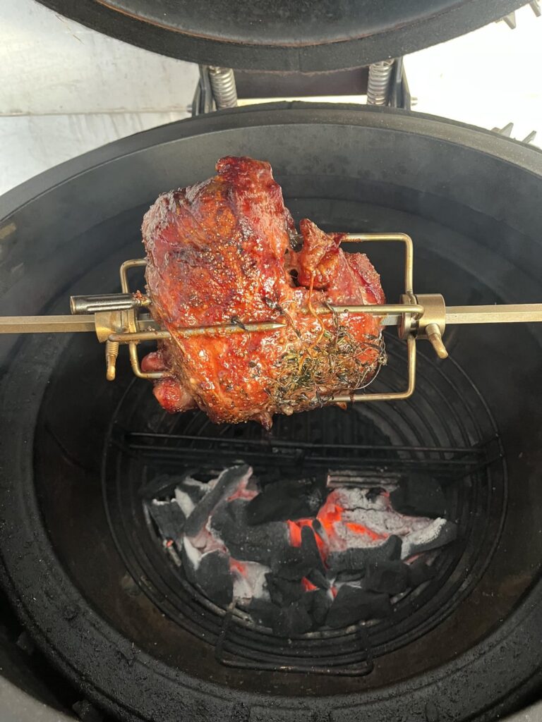 Lamb roast on the Joetisserie