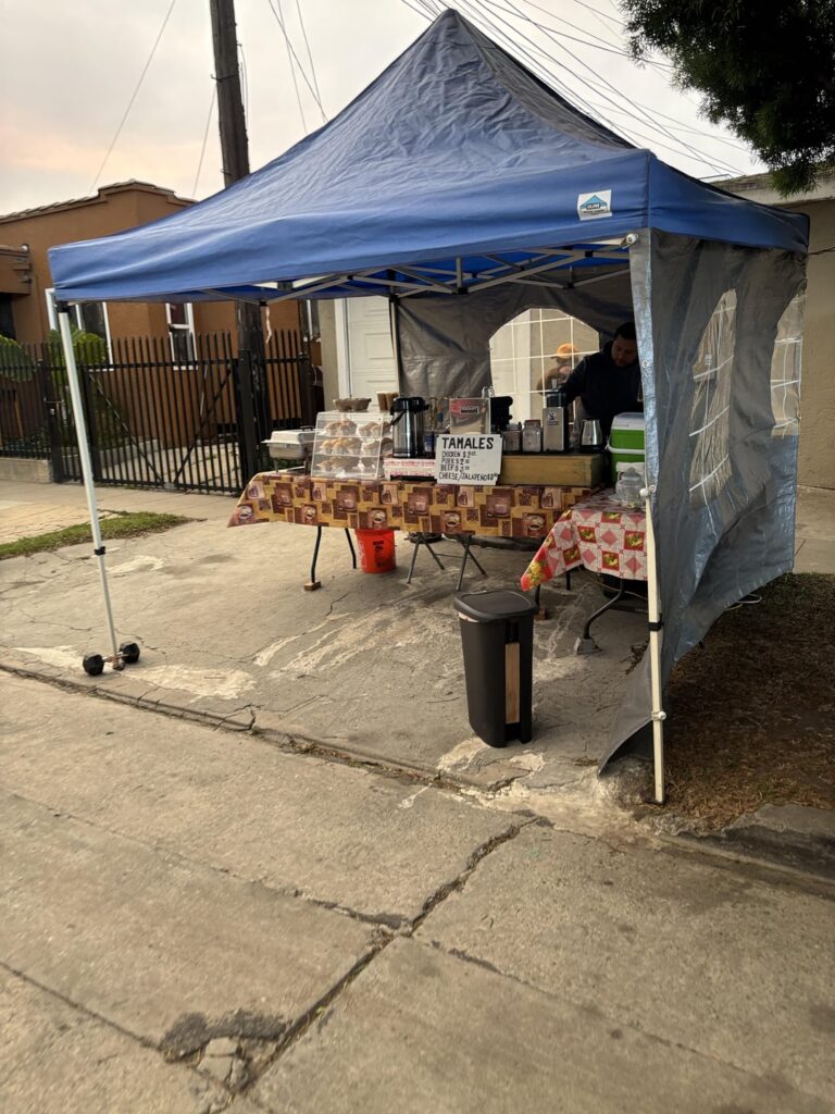 This little pop-up coffee stand in my neighborhood has the best damn tamales