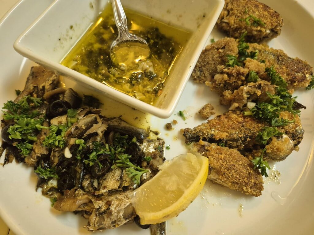 Sardines with Garlic Butter Sauce!