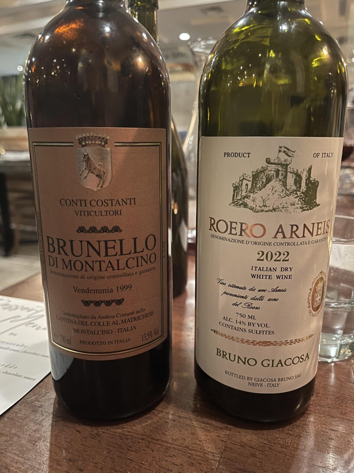 Two Italians at dinner Two Italians at dinner