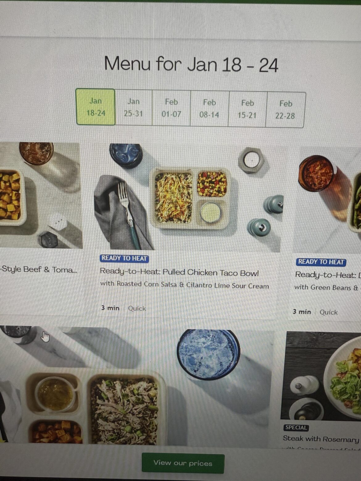 Ready to heat meals in BC