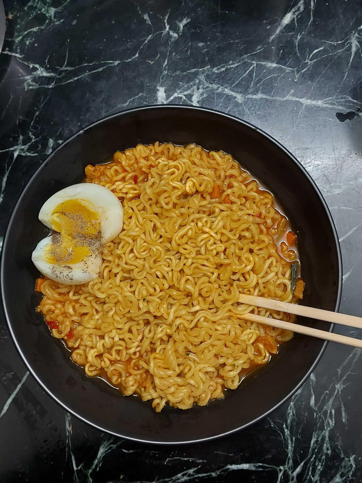 Instant Noodles and a Soft Boiled Egg!