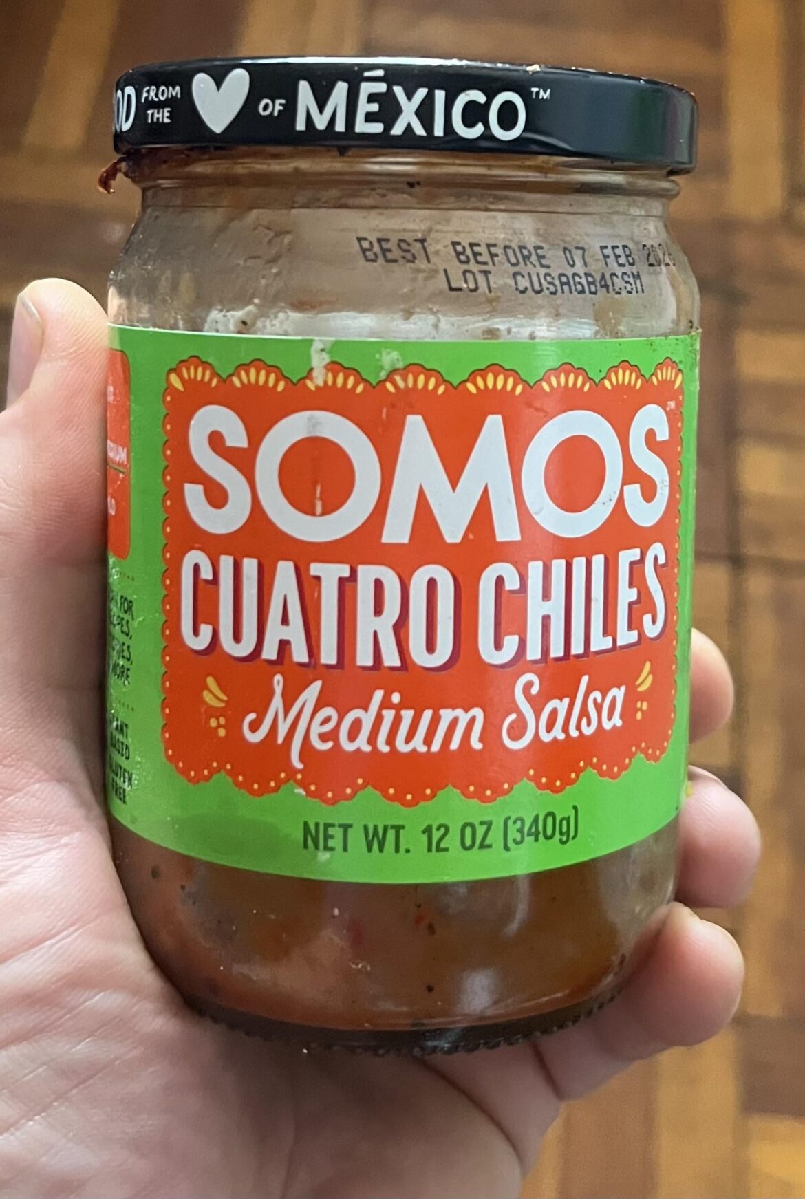 Found this on my grocery store’s clearance rack for $1.25. It’s actually pretty good for a canned salsa.
