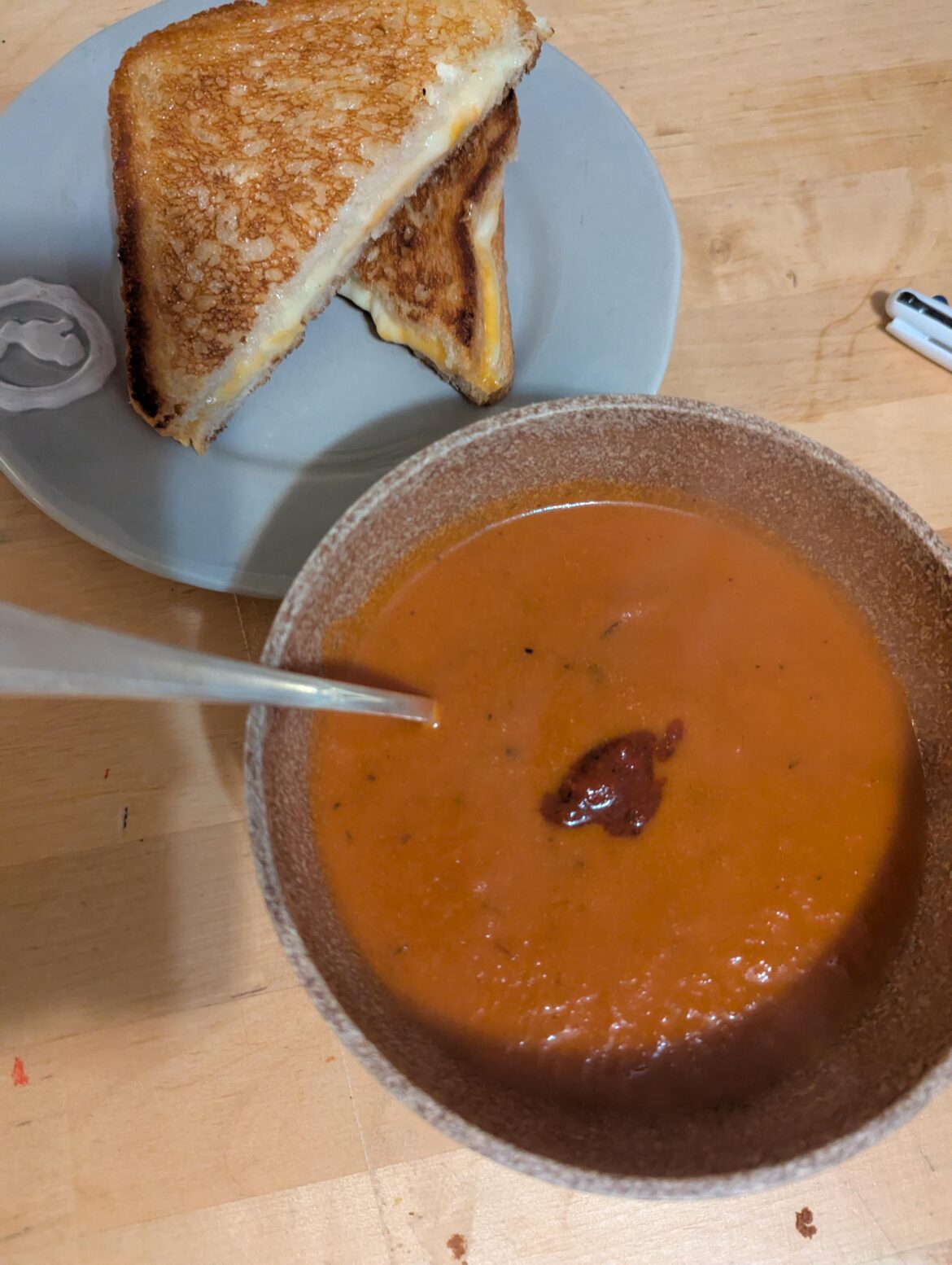 Grilled cheese with tomato soup