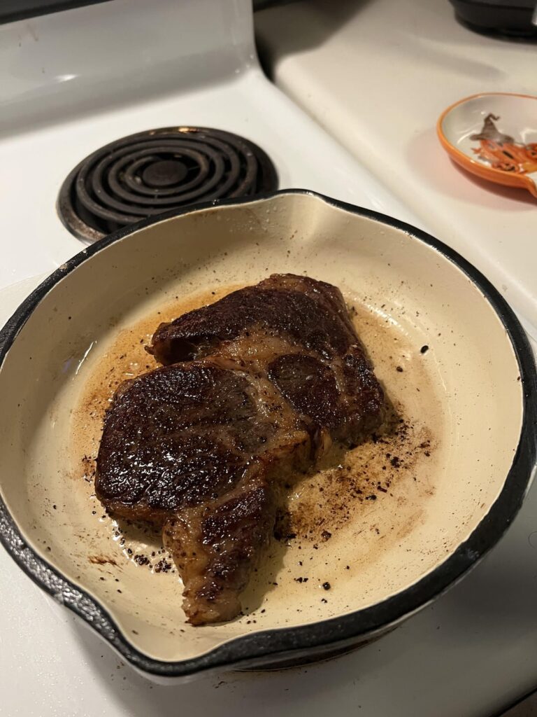 Beautiful Ribeye I found from Publix. 130f for 4 hours.