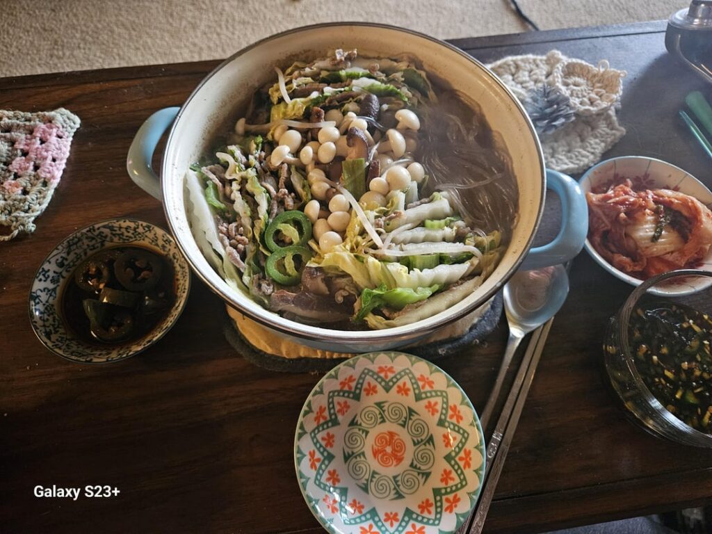 Recent Recipes: acorn jelly and mille feuille nabe