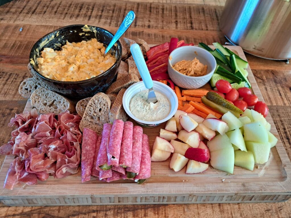 Love making a charcuterieboard, today for a simple but delicious lunch
