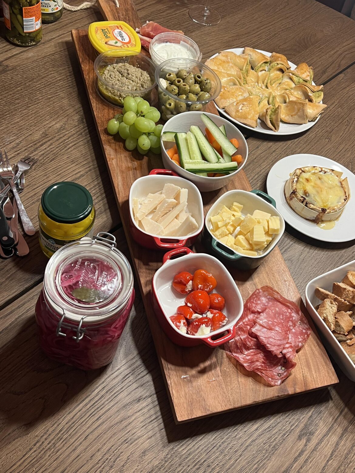 My humble charcuterie board, hosting my in laws