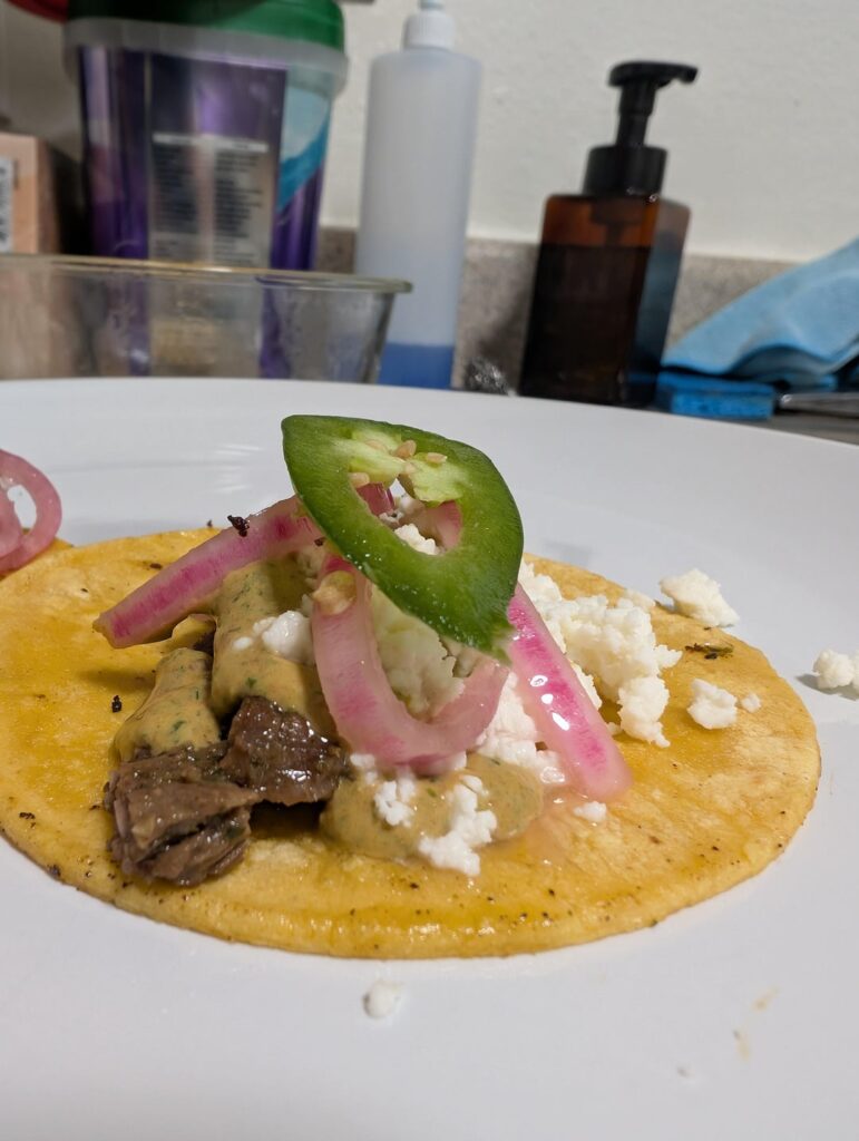 Citrus marinade flank with chipotle cream sauce