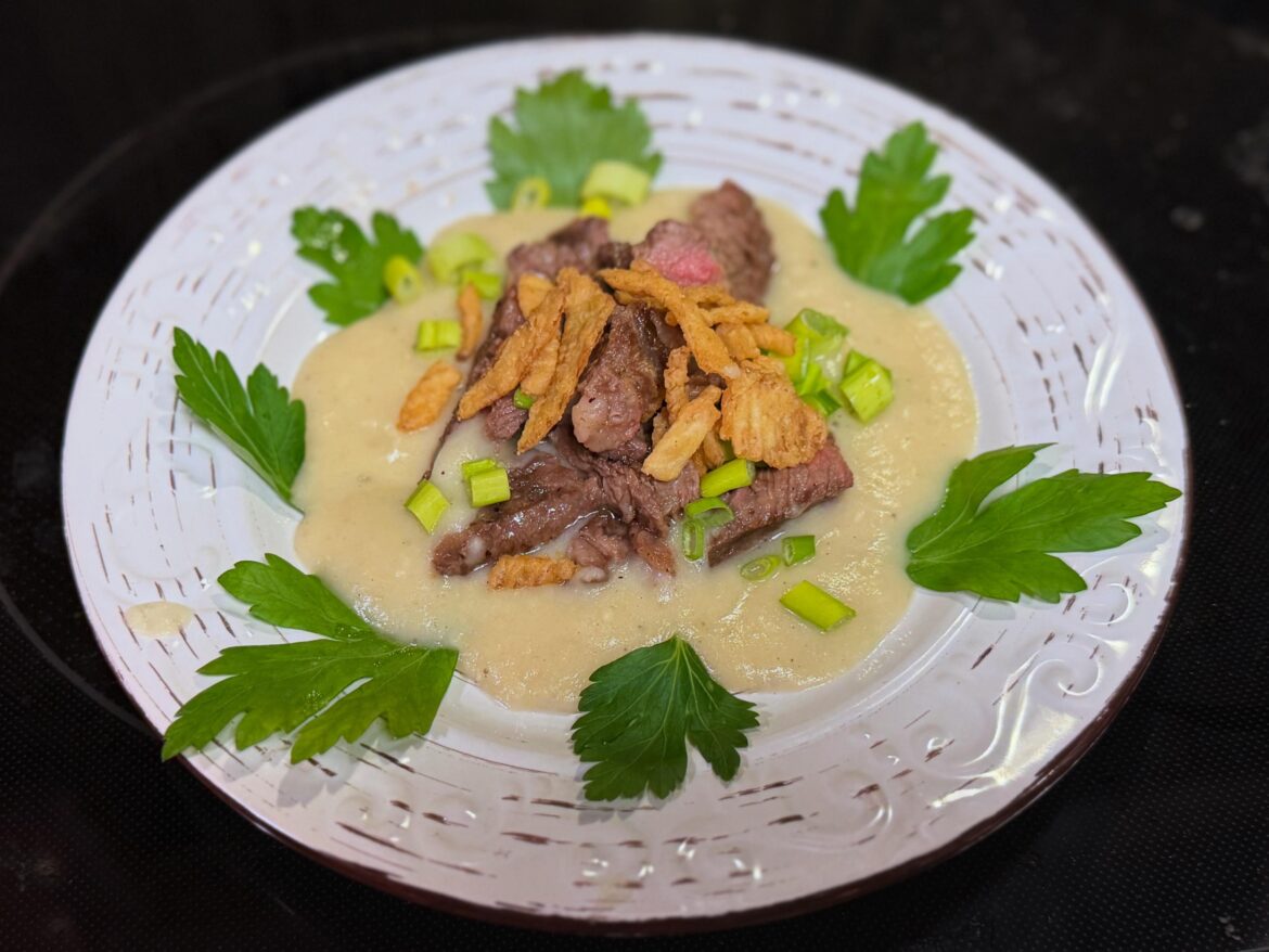 Potato Leek Soup with Kenji’s tips on cooking steak.
