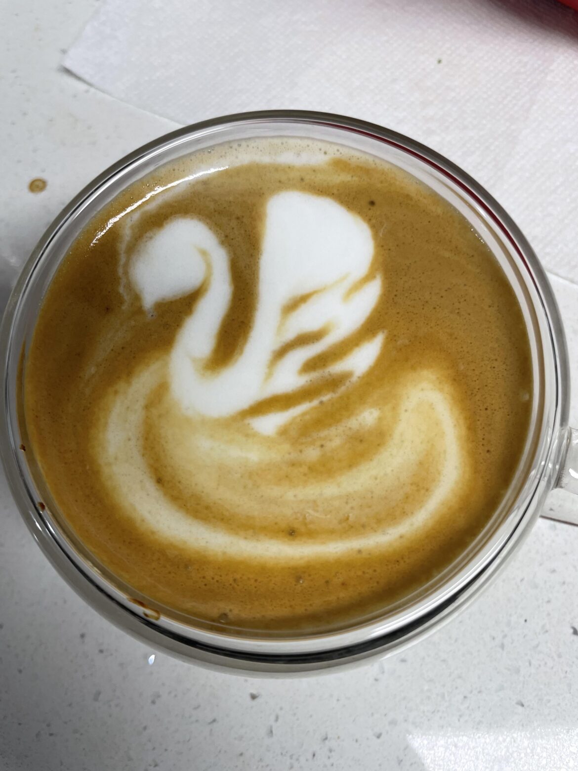 Made an almond milk latte for myself this morning!