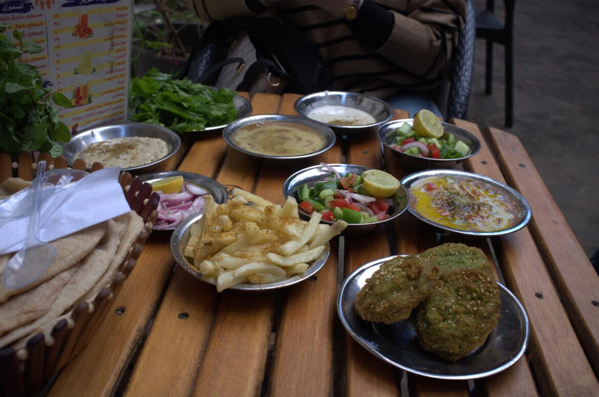 Egyptian breakfast on the streets of Cairo