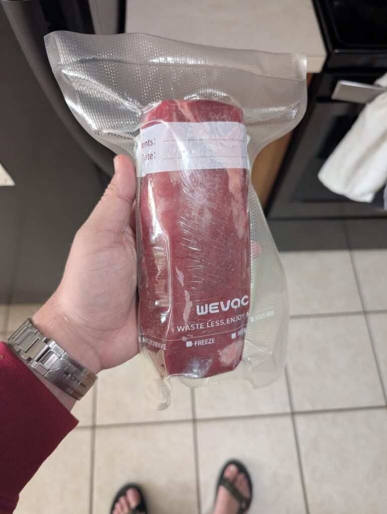 Church tender roast made into a beef wellington