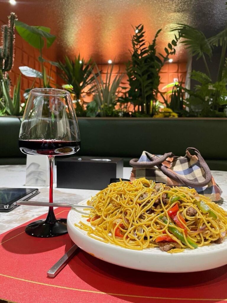 This noodles were so spicy my lips turned pink