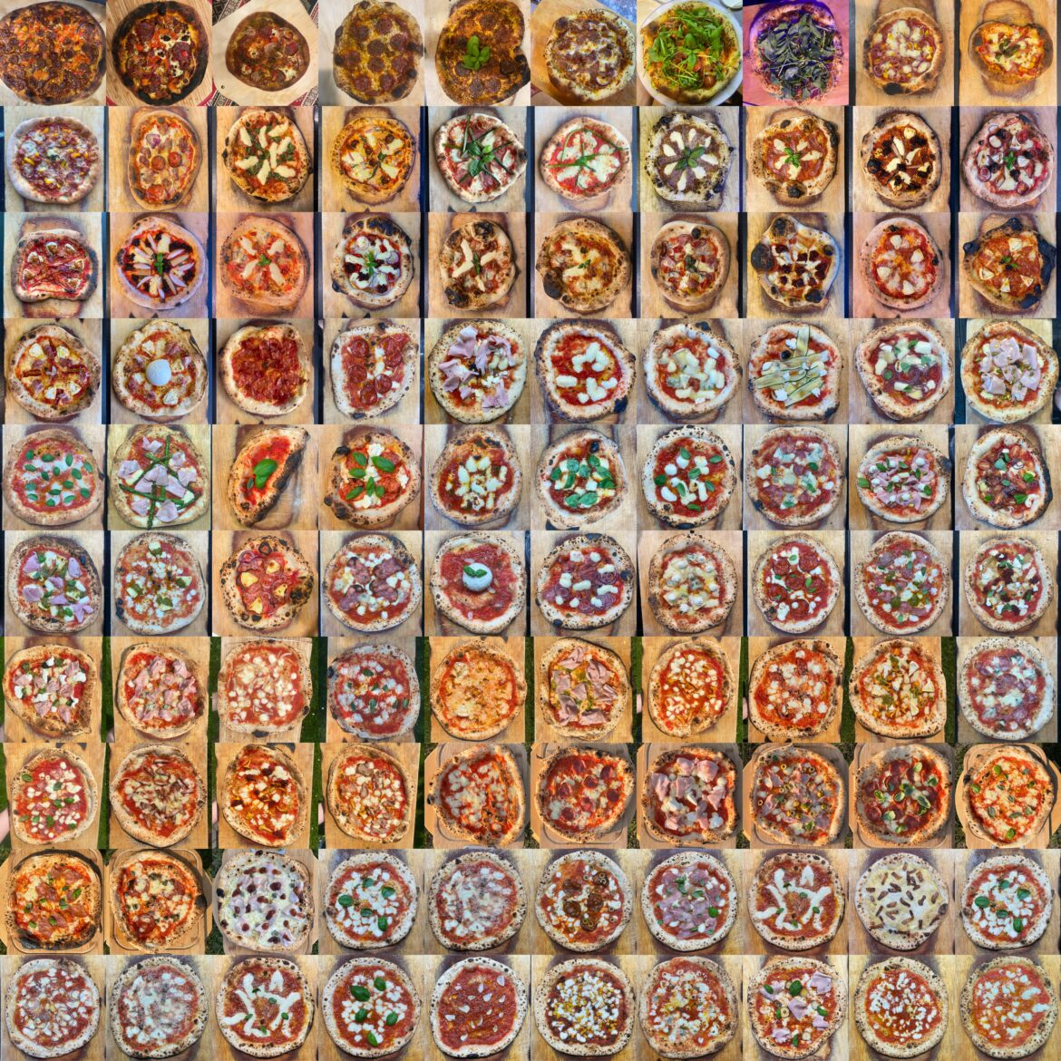 100 homemade Neapolitan pizzas