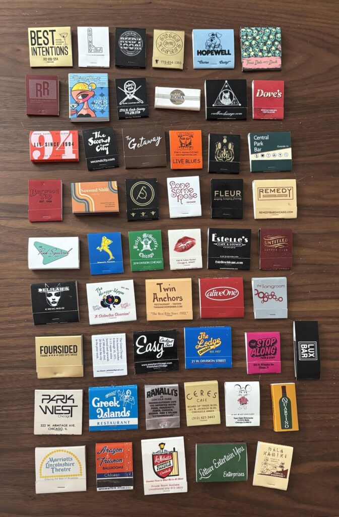 My Chicago matchbook collection 🕯️