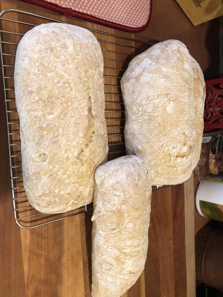 First time sourdough ciabatta