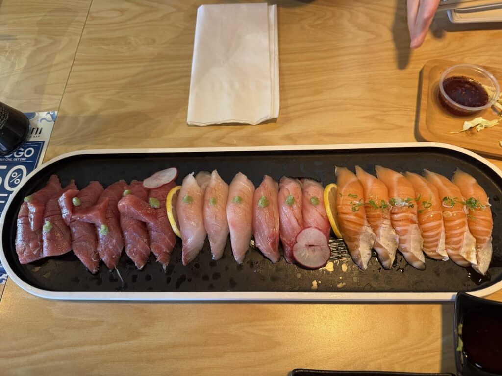 Bluefin, Hamachi and Salmon Toro
