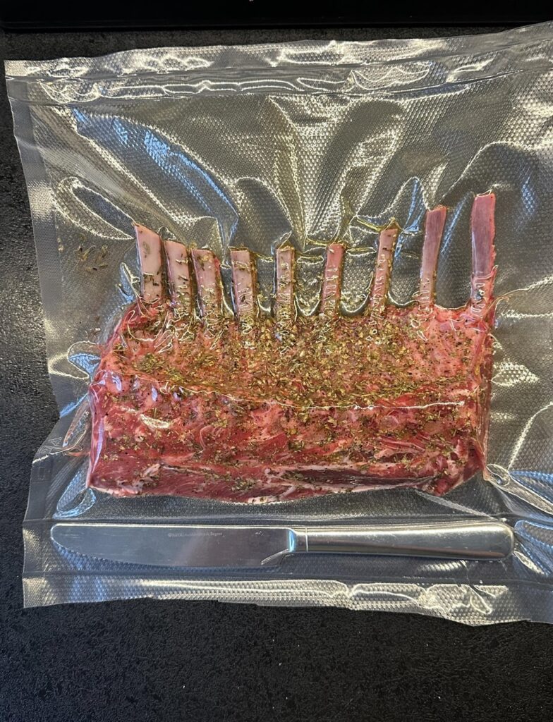 First time lamb rack. ~3h @ 55.5C