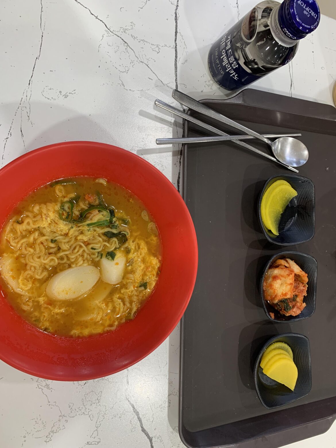 Breakfast Ramen at rest stop near Pyeongtaek 😋