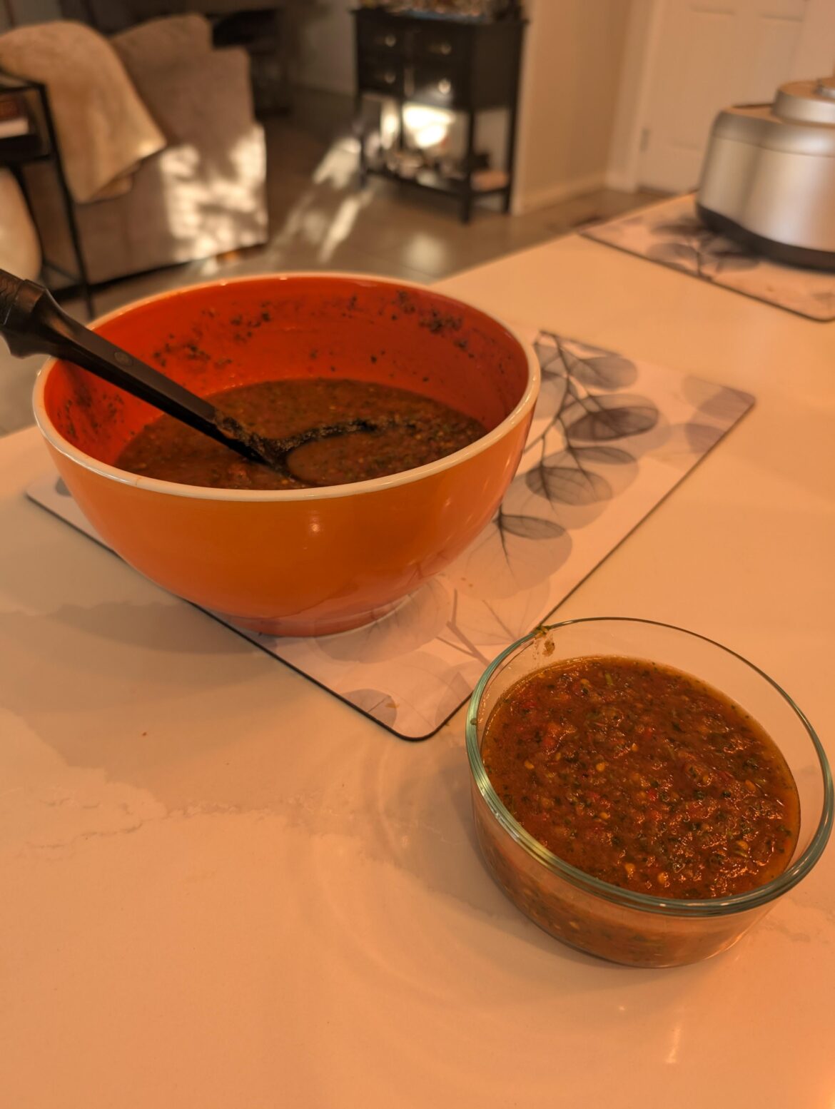 Simple Salsa with many different hot sauces