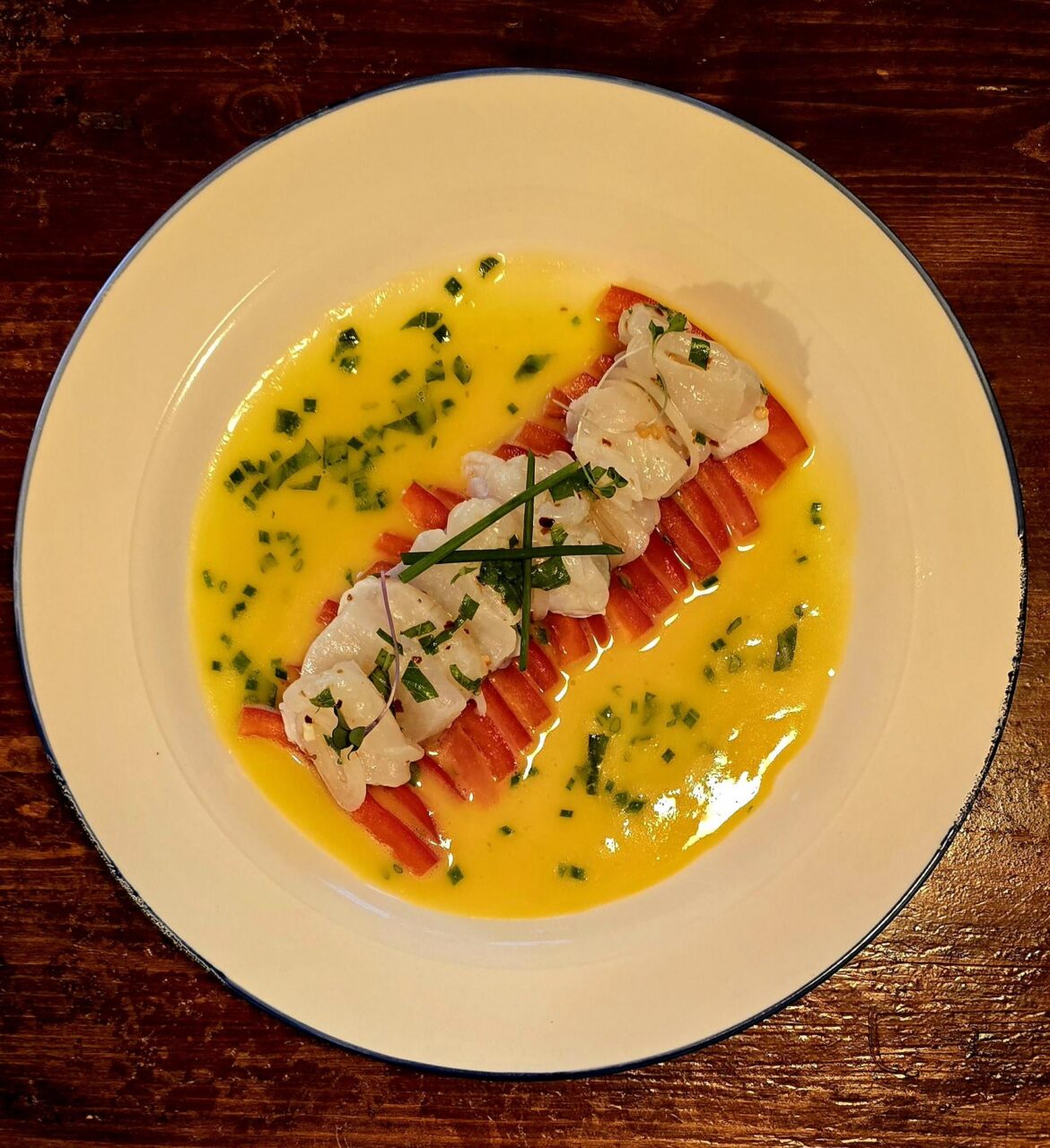 Scallop Crudo, Citrus Vinaigrette