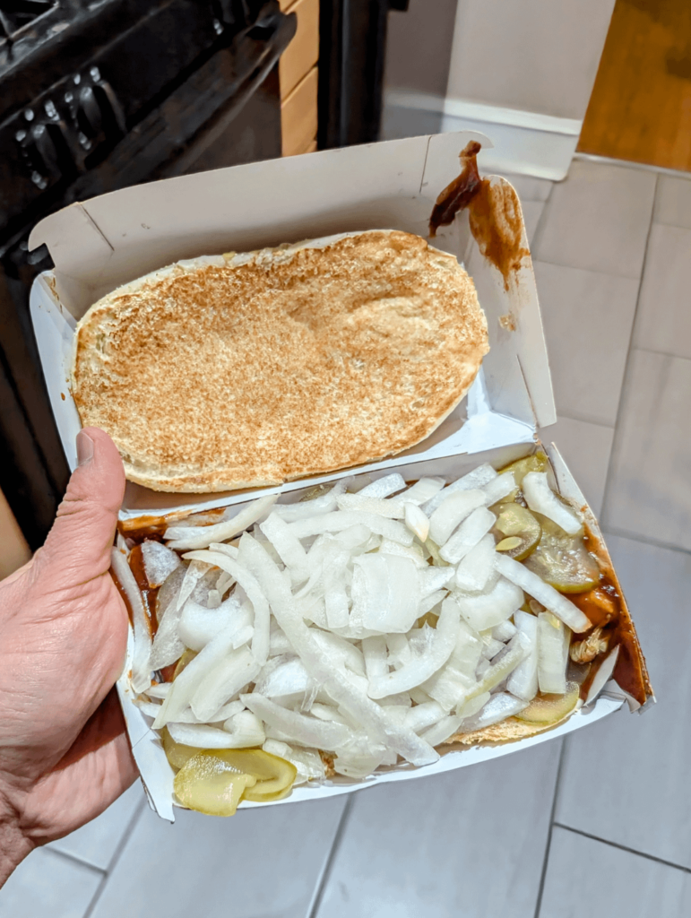 Hit the "extra onions" button but could not have predicted this