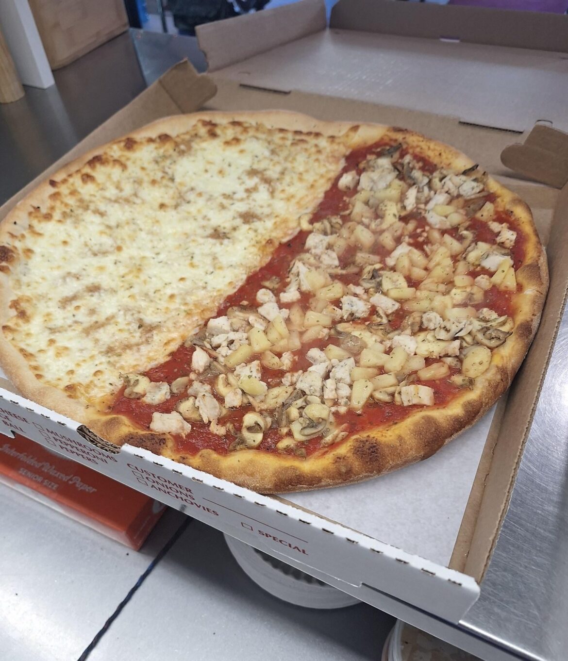My friend works at a pizza shop and got a rare order