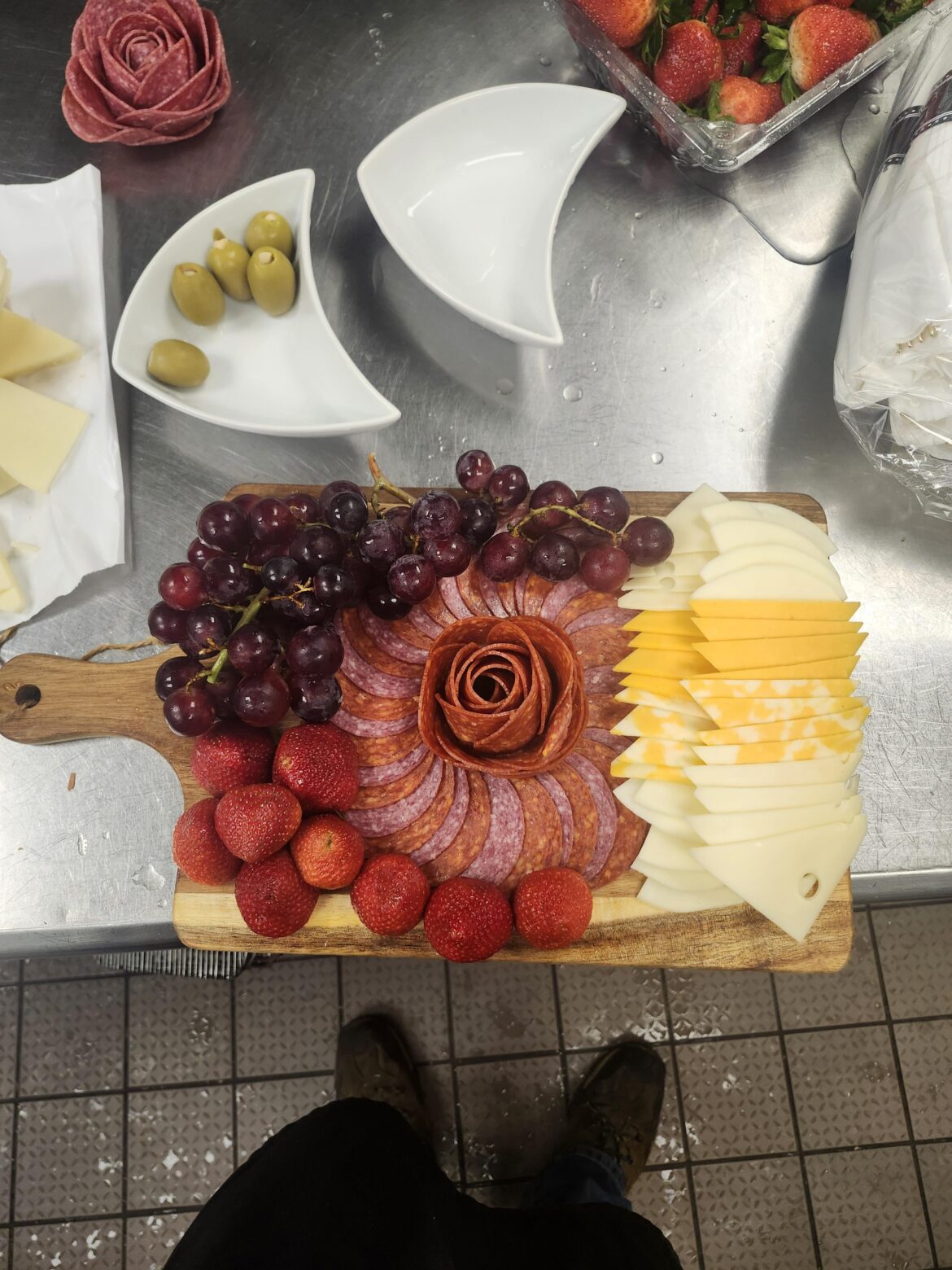 Thoughts on my first charcuterie board? Did it for a catering event at my job! :)
