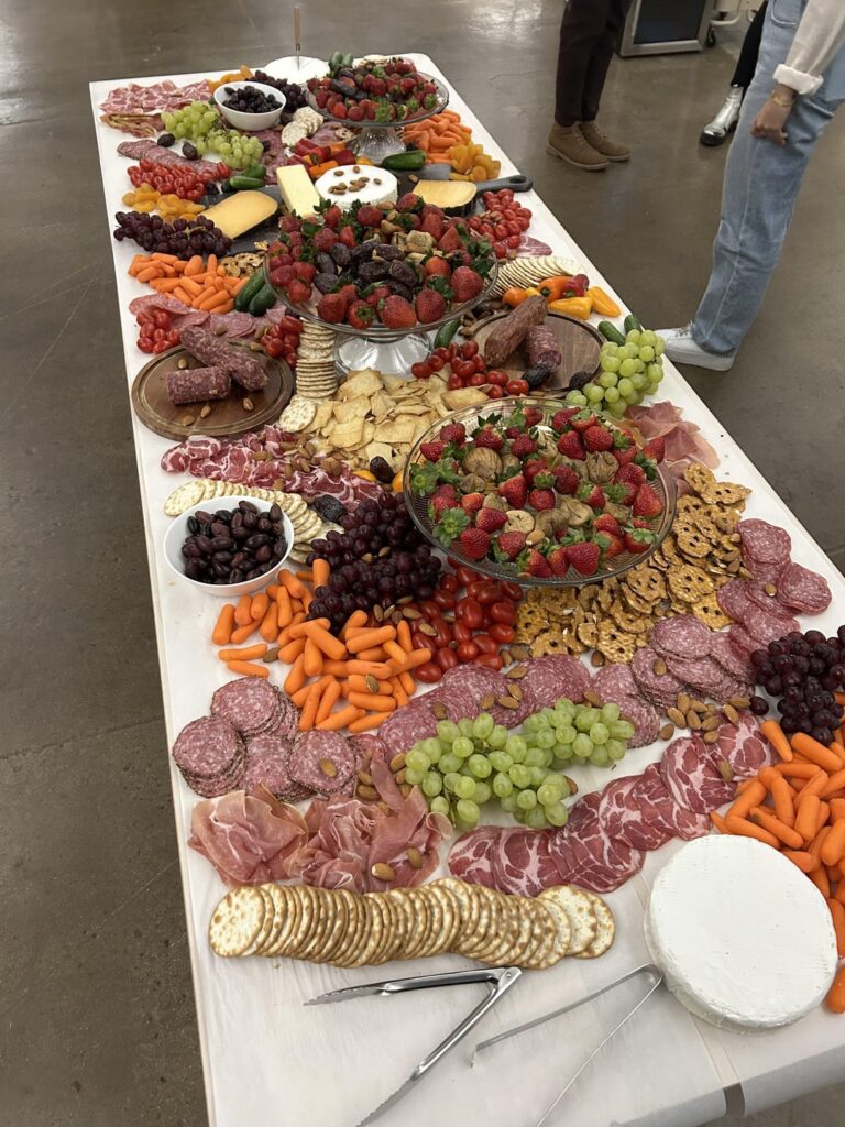 This is a charcuterie board that I made for a holiday party!