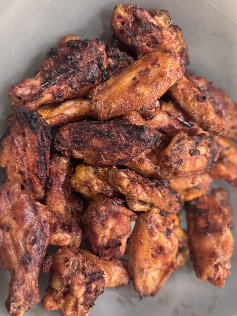 Chicken wings on the Traeger