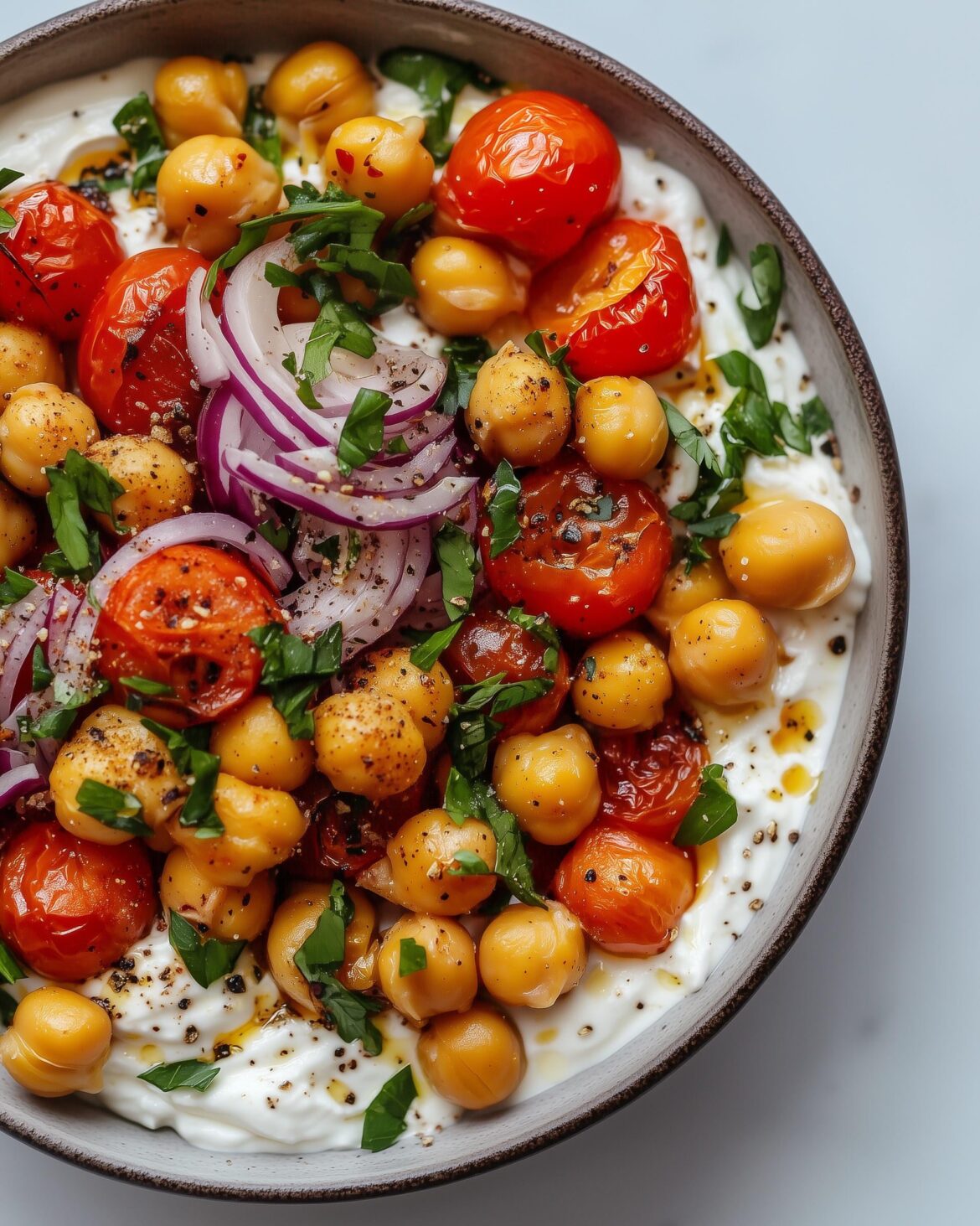 Roasted Chickpea & Tomato Salad
