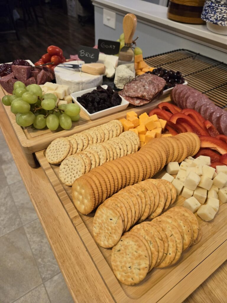 My parents got me the board for Christmas, so I put this out for New Year's. Thrilled with how it all tasted!